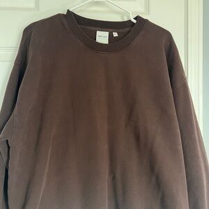 Aritzia Perfect Fit Sweatshirt - Size XLarge, Rich Mocha Brown
